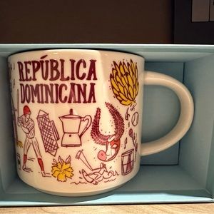 Starbucks Dominica Republic BEEN THERE mug. Brand new unused in box w/SKU